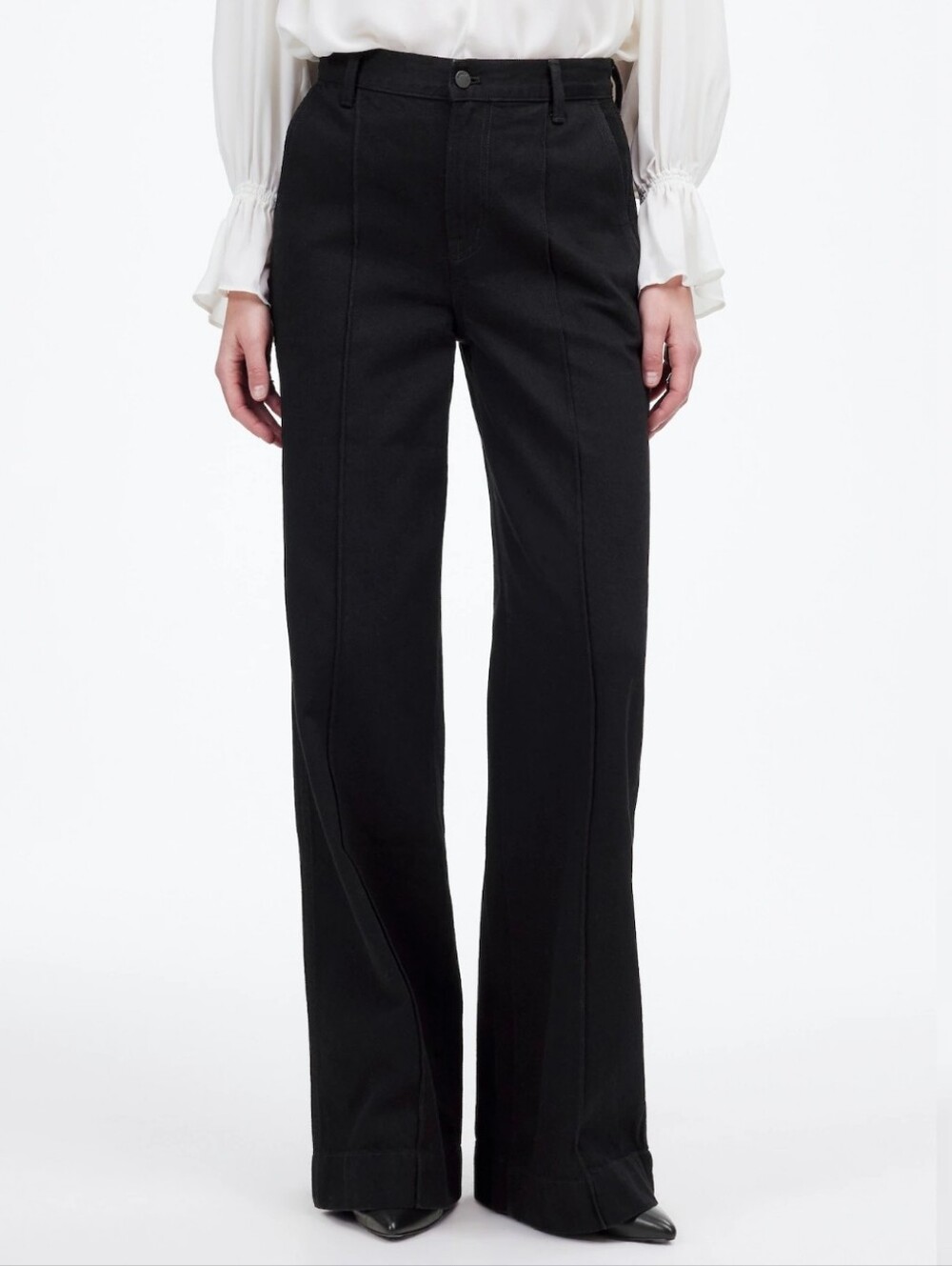 Madewell Jet Black Superwide-Leg Pants -